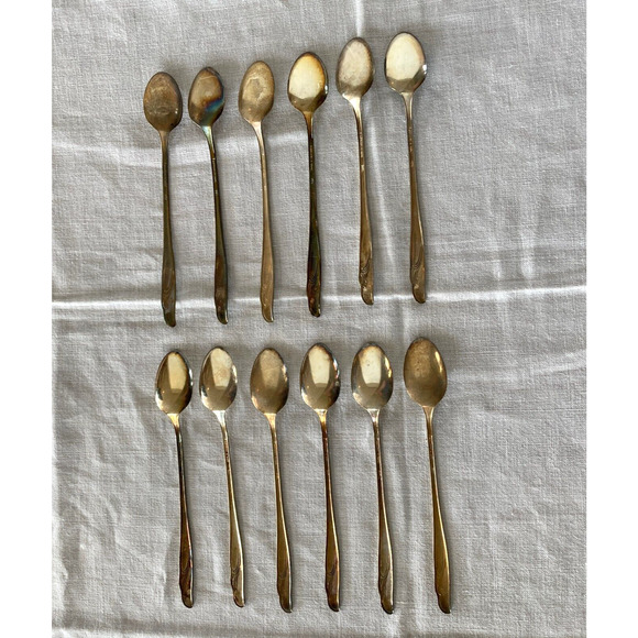35 PC WM Rogers International Exquisite Reinforced Silverplate w Iced Tea Spoons - Picture 11 of 13